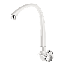 Torneira para cozinha parede alta móvel 1/2"-3/4" ABS Línea branco Tigre #300000669