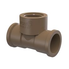 Te de redução 90° soldável com rosca na bolsa central 32mm x 3/4" Tigre #35508384