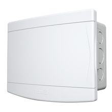 Quadro de distribuição de embutir 6/8 disjuntor com barramento porta branca Tigre #33048491