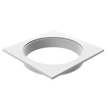 Porta grelha quadrada para grelha redonda 100mm branco Tigre #27591167