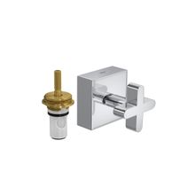Acabamento para registro de pressão 1/2" e 3/4" com mecanismo 1/2 volta cromado Polo Clássica Deca #4916.C32.PQ