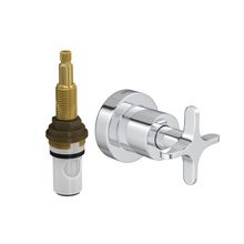 Acabamento para registro de press?o 1/2" e 3/4" com mecanismo 1/2 volta cromado Flex Deca #4916.C20.PQ