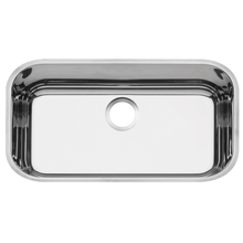 Cuba de embutir retangular 56x34x17cm inox 304 alto brilho sem válvula 3.1/2" tramontina 94024/206