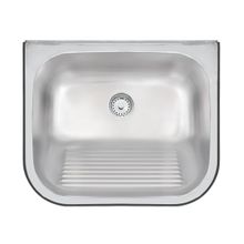 Tanque de parede 50x40x23cm inox 304 acetinado com válvula 3.1/2" tramontina 94401/107
