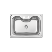 Pia de sobrepor Morgana Undermount 69x49x20cm inox 304 acetinado com válvula 4.1/2" tramontina 93806/192
