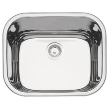 Cuba de embutir ou sobrepor retangular 50x40x20cm inox 304 polido com valvula 3.1/2" tramontina 94025/407