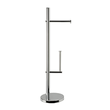 Papeleira vertical com suporte reserva 50cm cromado Flat Jackwal #009360