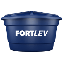 Caixa dágua 2.000L com tampa simples azul em polietileno Fortlev #2020001