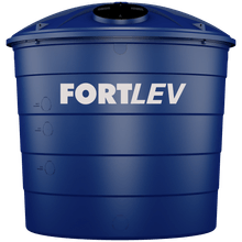 Caixa dágua 15.000L com tampa simples azul em polietileno Fortlev #2020036