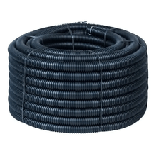 Tubo corrugado perfurado para drenagem DN110 em PEAD em rolo com 50 metros Kanadren Kanaflex #5105