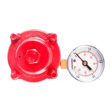 Regulador industrial vermelho76512/02 GLP 60kg com manômetro Aliança #68745