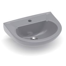 Lavatório para coluna 470X385 furo central sem ladrão Saveiro cinza Celite #1020070030300