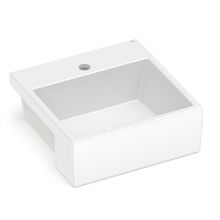 Cuba de semiencaixe 410X410 com mesa Basic Q2 branco Celite #1730250013300
