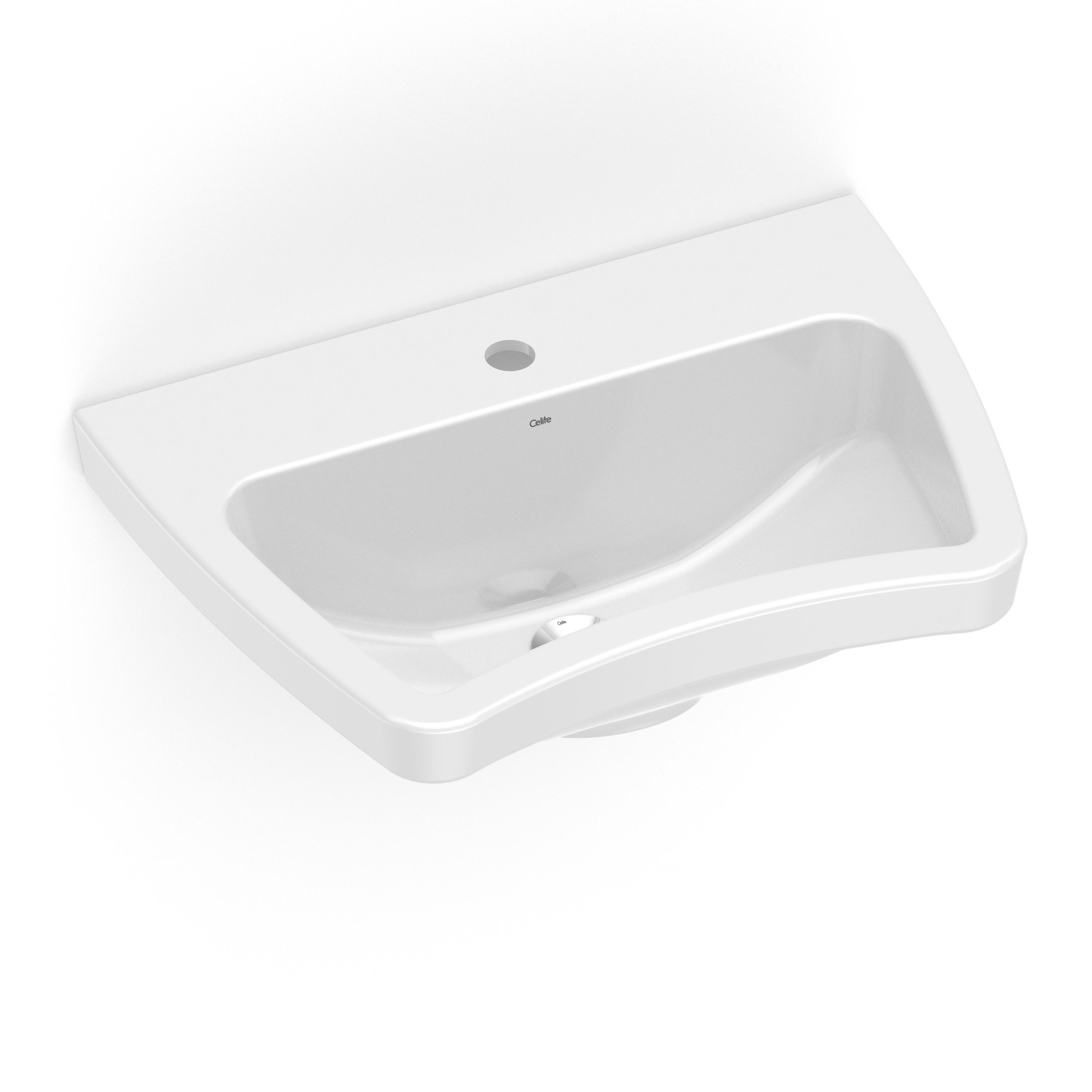 Lavatório para coluna 600X415 com mesa Acesso Plus branco Celite