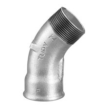 Curva macho-fêmea 45° 1/2" galvanizado BSP Tupy #1227004