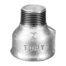 Luva macho-fêmea de redução 1 1/4" x 1" galvanizado BSP Tupy #1235037