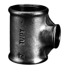 Tê de redução 1" x 3/4" x 1" preto BSP Tupy #1245033