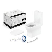 Kit bacia com caixa, assento PP com queda amortecida e complementos de instalação Boss branco Incepa #1897230010100
